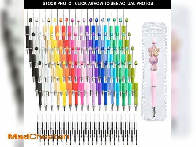 Lot 74-14331075 - Aolipuyet 210 Pieces DIY Beadable Pen Bulk Kit Ã¢â¬â 70PCS Ballpoint Pen with Refills &amp; Bags ...