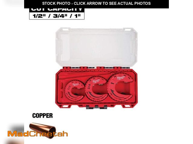 Lot 74-12792402 - (MISSING ACESSORIES) Milwaukee Close Quarters Tubing Cutter Set (3-Piece) - UNUSED