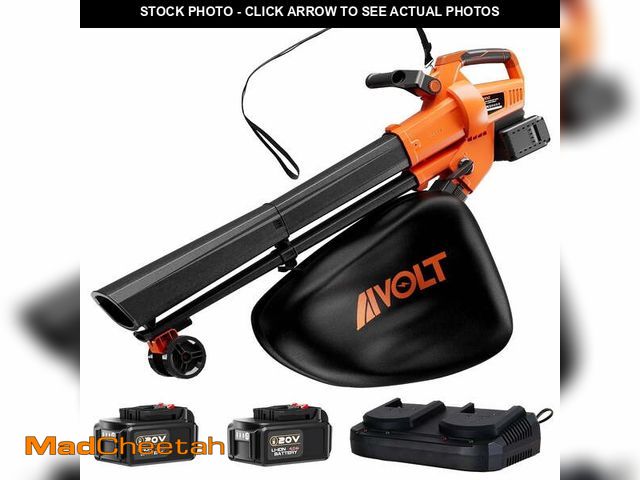 Lot 74-13044183 - (MISSING CHARGER) AIVOLT 3-in-1 Cordless Leaf Blower and Vacuum Mulcher, 40V 600CFM Turbo, 40L Bag, ...