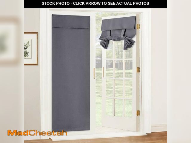 Lot 74-12881404 - RYB HOME French Door Curtains 84 inches Long - Privacy Blackout Window Curtains Tie up Blind for Pat...