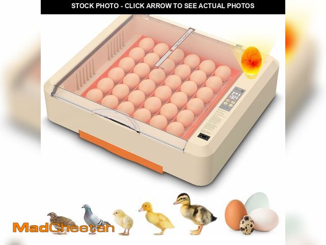 Lot 74-14347726 - Egg Incubator w/ Auto Turning &amp; Humidity Control, 36-60 Eggs Hatcher, Orange - UNUSED
