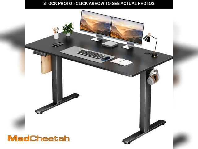 Lot 74-12488091 - CONCETTA Electric Standing Desk, 55''x24'' Height Adjustable Desk, Home Office Desk with Electric Li...