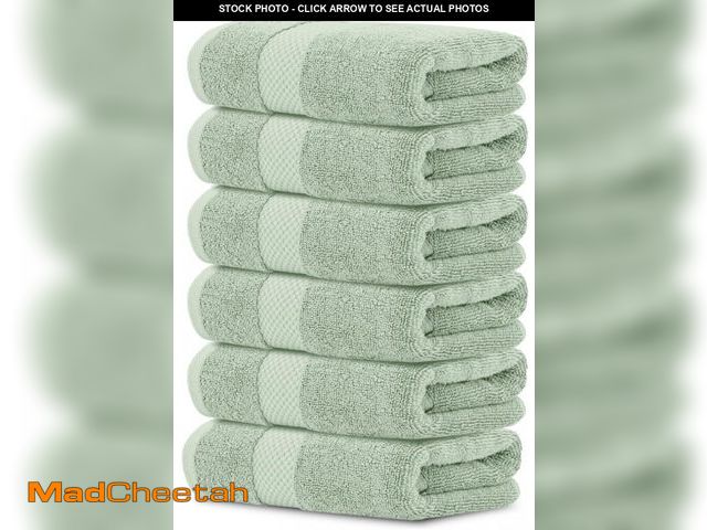 Lot 74-12444320 - White Classic Luxury Hand Towels for Bathroom-Hotel-Spa-Kitchen-Set - Circlet Egyptian Cotton - 16x3...