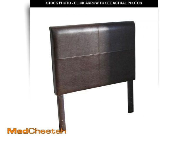 Lot 74-12336487 - (MISSING ONE LEG)Homepop Home Decor | Upholstered Twin Headboard | Youth Faux Leather Headboard for ...
