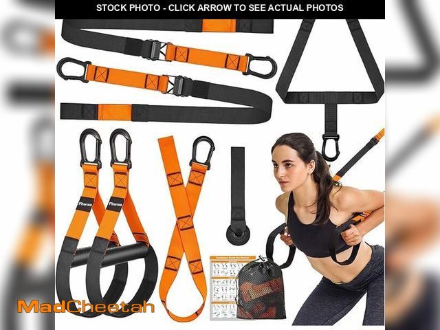 Lot 74-14262029 - Home Resistance Training Kit, Suspension Trainer Straps with Adjustable Extension, Door Anchor, and ...