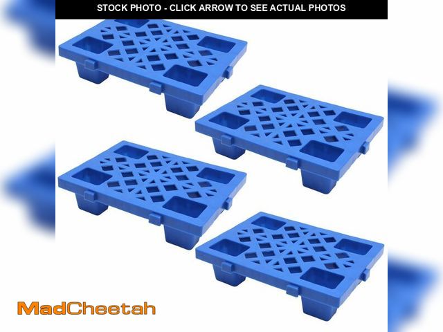 Lot 74-13953391 - Plastic Pallets,4 Pack Lightweight Pallet,Nestable Moisture-Proof Floor Pallets,Spliceable Breathabl...