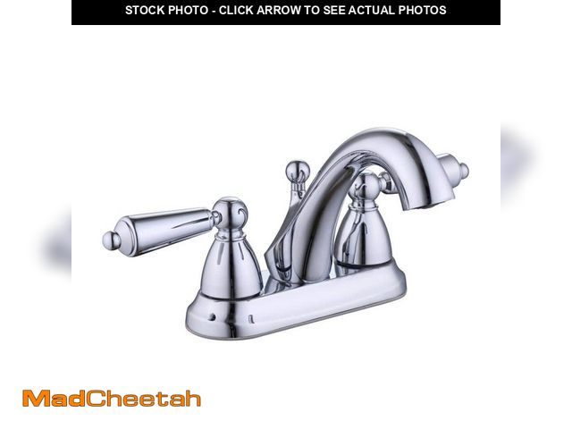 Lot 74-13038469 - Glacier Bay Teapot 4 in. Centerset Double-Handle Bathroom Faucet in Polished Chrome - UNUSED