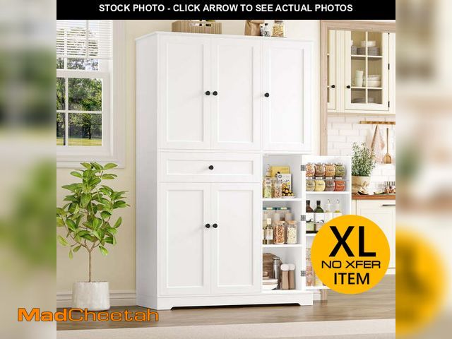 Lot 74-12679623 - Homfa Kitchen Pantry Storage Cabinet, 68" Food Pantry Cabinet with Drawer and Door Shelf, 6 Door Fre...