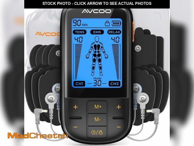 Lot 74-12698400 - AVCOO 3-in-1 TENS Unit Muscle Stimulator with 30 Modes, 40 Intensities TENS Machine for Gradual Back...