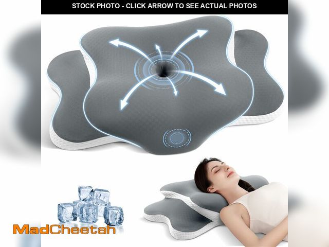 Lot 74-12437809 - JINXIA Cervical Neck Pillow for Neck and Shoulder, Odorless Memory Foam Pillow with Soft Silk Cover,...