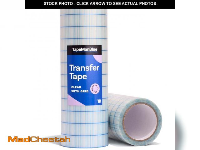 Lot 74-11545139 - 12" x 100' Roll of Clear Transfer Tape for Vinyl, Made in America, Vinyl Transfer Tape with Alignmen...