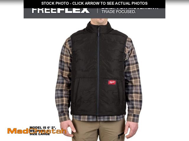 Lot 74-13692249 - Milwaukee Men's Medium Black FREEFLEX Lightweight Insulated Vest - UNUSED