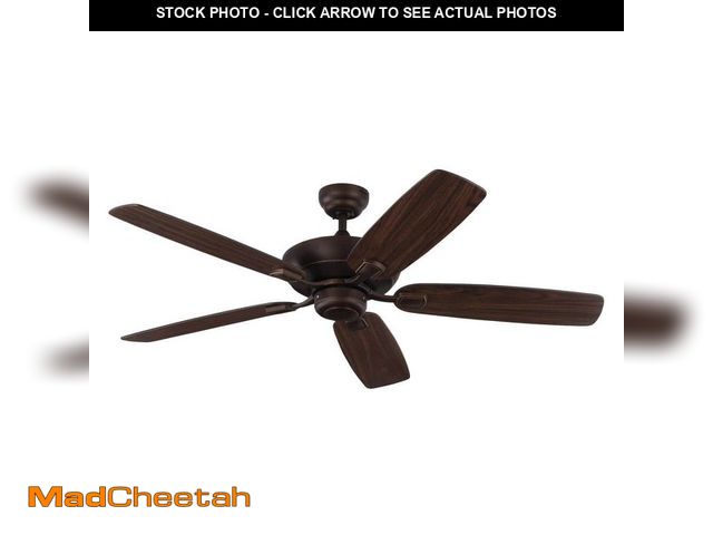 Lot 74-12850049 - *MISSING GLASS COVER* Generation Lighting Colony Max 52 in. Transitional Roman Bronze Ceiling Fan wi...