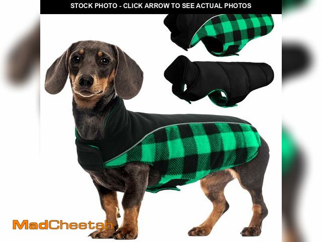 Lot 74-12974240 - Kuoser Dog Winter Coat, Reversible Waterproof Dog Jacket with Reflective Strip, Warm Dogs Fleece Ves...