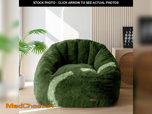 Lot 74-12415549 - MAXYOYO Giant Bean Bag Chair, Oversized Bean Bag Couch for Adults and Kids, Faux Fur Shell-Shaped La...