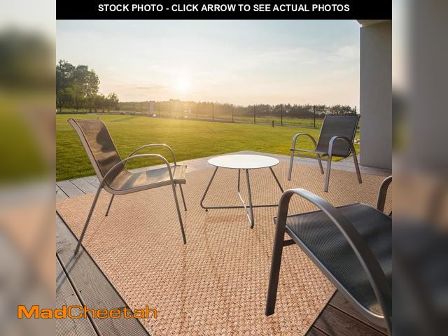 Lot 74-12088684 - CAMILSON Solid Non Shedding Easy-Cleaning Outdoor Jute Rug Natural 9x12 - UNUSED