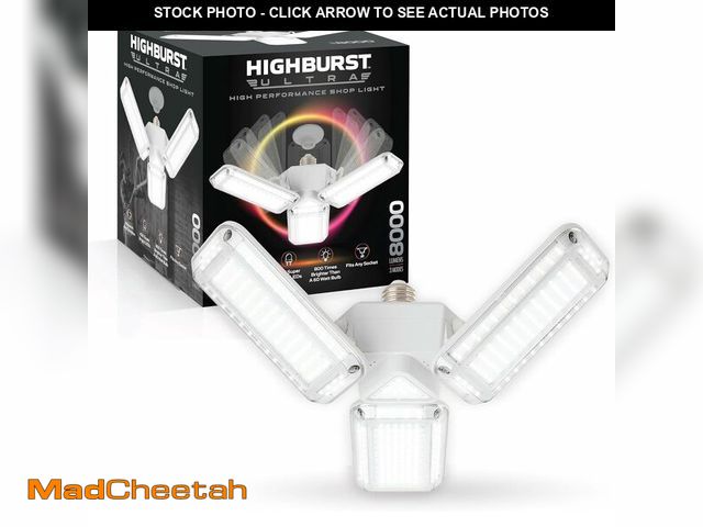 Lot 74-14444763 - Bell+Howell HighBurst Ultra LED Garage Light Bulb Ã¢â¬â 8,000 Lumens, Super Bright Screw-in Ceili...