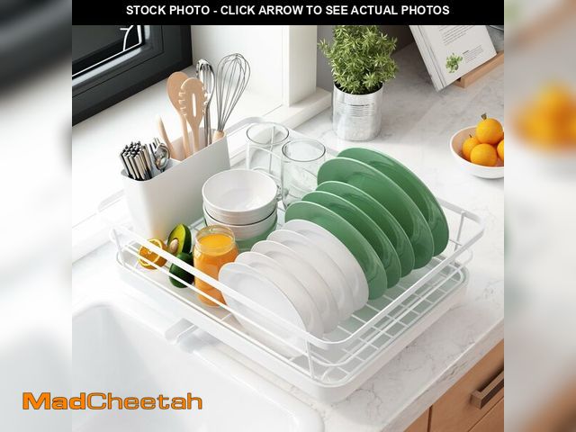 Lot 74-12878307 - Kitsure Dish Drying Rack for Kitchen Counter, Stainless Steel Sink Organization and Storage Essentia...
