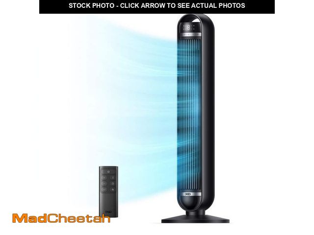 Lot 74-13001654 - DREO 36 in. Tower Fan, 25 DB Quiet, 8 Speed, 8-H Timer, 90ÃâÃÂ° oscillation with Remote in Black...