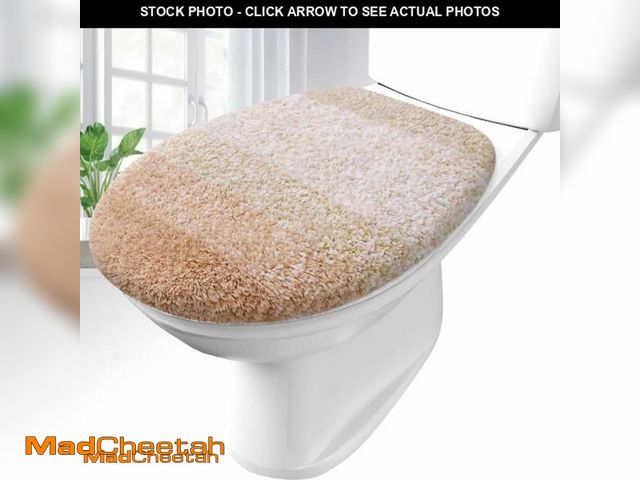 Lot 74-11866325 - OLANLY Soft Microfiber Bathroom Toilet Lid Cover, Machine Washable Covers, 17.5x15, Stays in Place R...