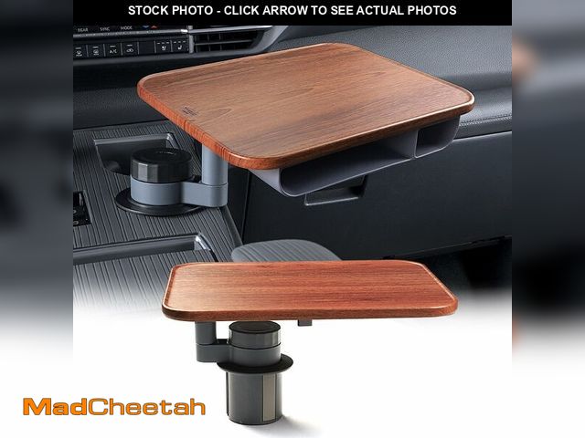 Lot 74-12697456 - 360ÃÂ° Rotating Wood Car Tray &amp; Desk for Laptop - Steering Wheel Cup Holder Table, Car Accessor...