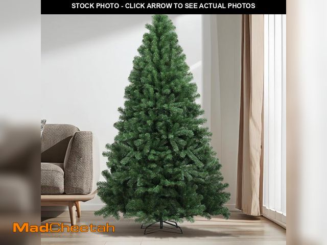 Lot 74-12149533 - COMHOMA Christmas Tree 6.5ft, Artificial Green Christmas Trees with 1000 Dense Branches and Foldable...