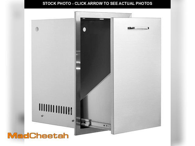 Lot 74-14280423 - SKYSHALO Outdoor Kitchen Drawer 16 in. W x 22 in. H x 16 in. D Stainless Steel Propane Tank Access D...