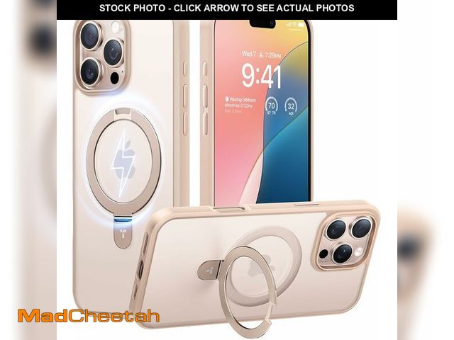 Lot 74-14340600 - TORRAS Desert Titanium for iPhone 16 Pro Case Magnetic Stand, [Compatible with MagSafe][Flexible Sta...