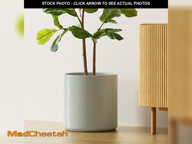 Lot 74-12765271 - LE TAUCI 12 Inch Pots for Plants, Ceramic Large Plant Pot for Indoor Plants, Mid-Century Modern Flow...