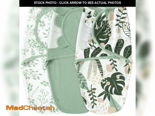 Lot 74-12719228 - Yoofoss Baby Swaddles for Newborns 100% Organic Cotton, Adjustable Swaddle Sleep Sack 3-6 Months New...