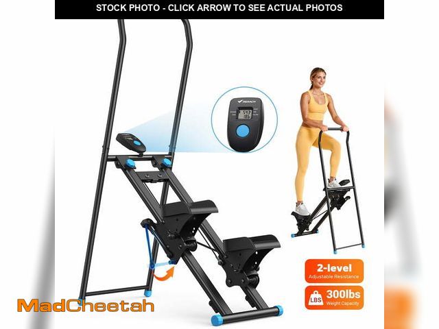 Lot 74-12550422 - MERACH Stair Stepper for Home Compact Foldable Vertical Climber - Full-Body Workout Stepper, Home Gy...