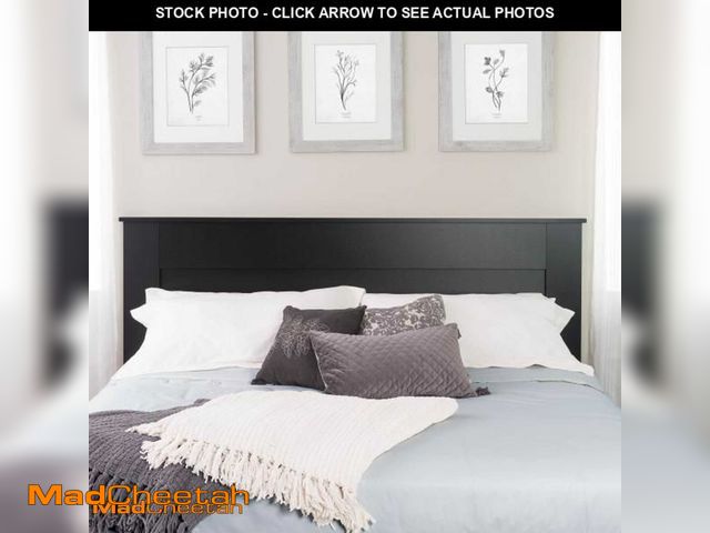 Lot 74-12070732 - Prepac Stylish Flat Wood Panel Headboard for King Size Beds, Simplistic Wooden King Headboard 2.25" ...