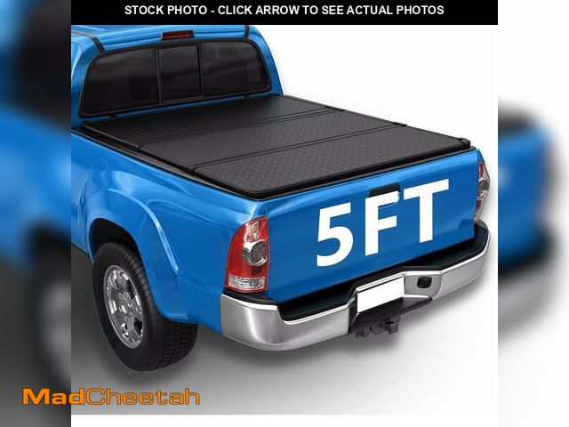 Lot 74-13070793 - PENSUN 5Ft Hard Tri-fold Truck Bed Cover Fit for Toyota Tacoma 2005-2015, Black Truck Tonneau Cover ...