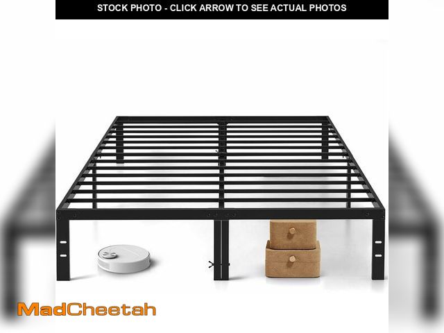 Lot 74-14068164 - King Size Bed Frame, 14 Inch Metal Platform Bed Frames with Heavy Duty Steel Slat Support, No Box Sp...