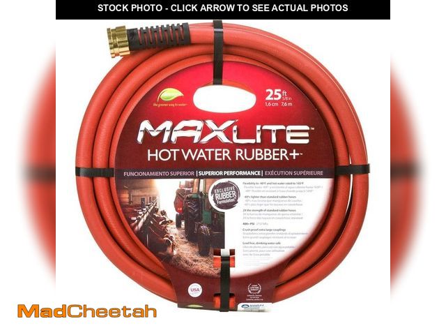 Lot 74-14356792 - Element MAXLite 5/8 in. dia x 25 ft. Hot Water Rubber+ Hose - USED