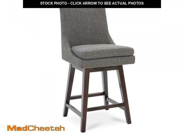 Lot 74-12471825 - CHITA Counter Height Swivel Barstool, FSC Certified Upholstered Bar Stool, 26.8" H Seat Height, Fabr...