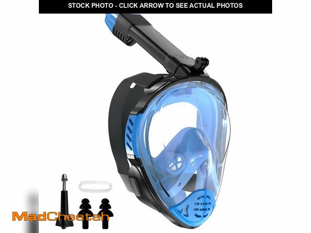 Lot 74-13954471 - Snorkeling Gear for Adults, Full Face Snorkel Mask, Scuba Diving Mask with Detachable Camera Mount, ...