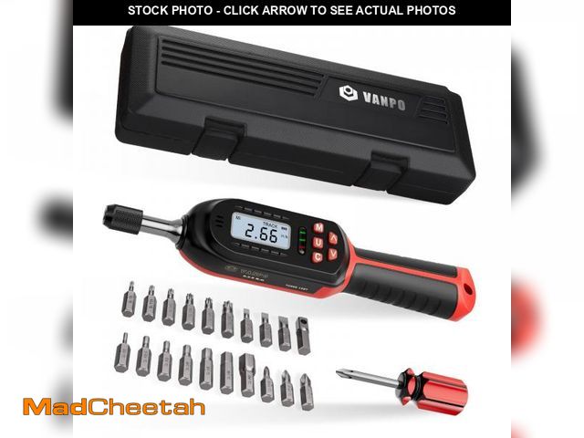 Lot 74-11558404 - VANPO Digital Torque Screwdriver 2.66-53.1 in-lbs/0.3-6 Nm, Adjustable Screwdriver Torque Wrench Set...