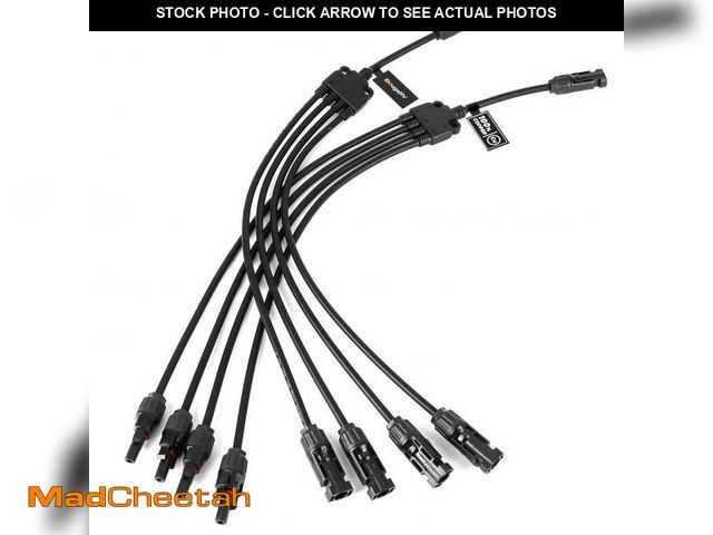 Lot 74-12048099 - BougeRV Solar Y Branch Connectors Extra Long Solar Panel Parallel Connectors 1 to 4 Solar Cable Wire...