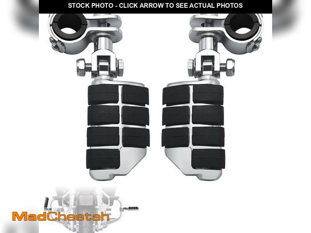 Lot 74-12306730 - FOVPLUE 1",1.25"Highway Footpegs, Adjustable Highway Peg w/Clamp for Harley Touring Softail Dyna Spo...