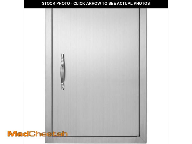 Lot 74-13836407 - VEVOR BBQ Access Door, 18W x 24H Inch Single Outdoor Kitchen, Stainless Steel Flush Mount, Wall Vert...