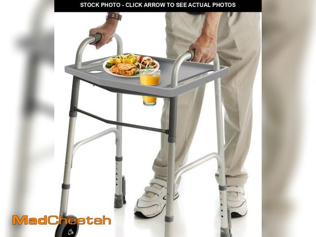 Lot 74-12137372 - Walker Tray Table with 2 Cup Holders - Universal Trays for Standard Folding Walkers - Home Mobility ...