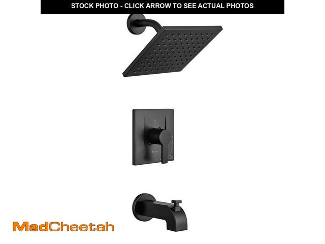 Lot 74-14365703 - Glacier Bay Modern Single-Handle 1-Spray Tub and Shower Faucet 1.8 GPM in Matte Black (Valve Include...