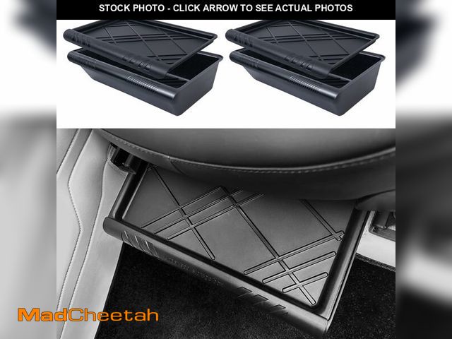 Lot 74-14340386 - Tesla Model Y Under Seat Storage Box Organizer 2 Pack Hidden Tray Underseat Bins with Lid Fit Tesla ...