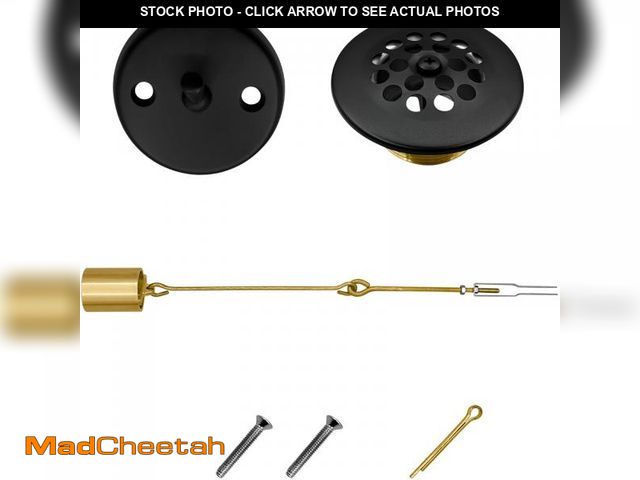 Lot 74-11558809 - Welvzen Tub Drain Linkage Assembly with Trip Lever, Bathtub Overflow Stopper Switch Hardware, Bathro...