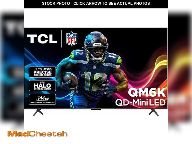 Lot 74-12899653 - TCL 65 Inch Class QM6K Series | Mini LED QLED 4K HDR | 65QM6K, 2025 Model | 120HZ-144HZ High Brightn...