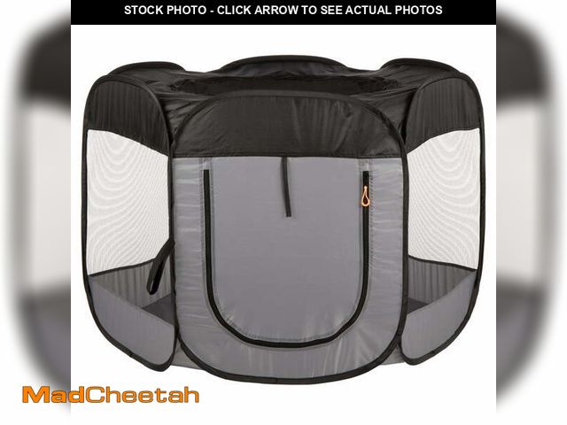 Lot 74-12861614 - FurHaven Pet Products Medium Portable Mesh Playpen Pop-Up Enclosure For Dogs &amp; Cats, Black - USE...
