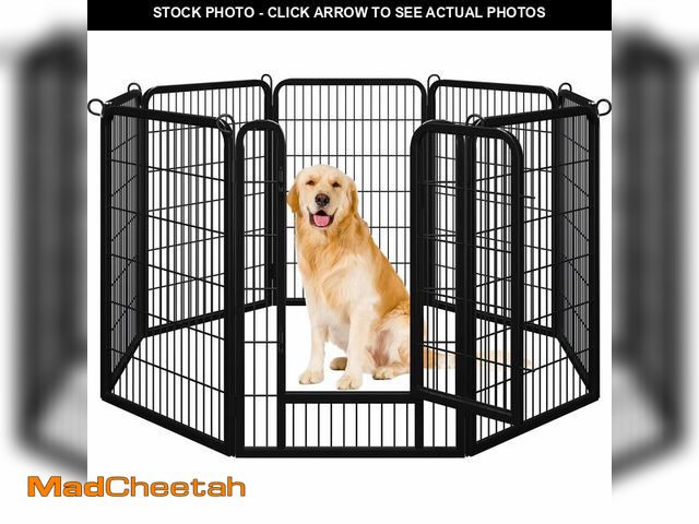Lot 74-12868603 - Yaheetech Dog Playpen, 40 inch 8 Panels Dog Pen for Indoor Heavy Duty Puppy Exercise Pen Metal Pet F...