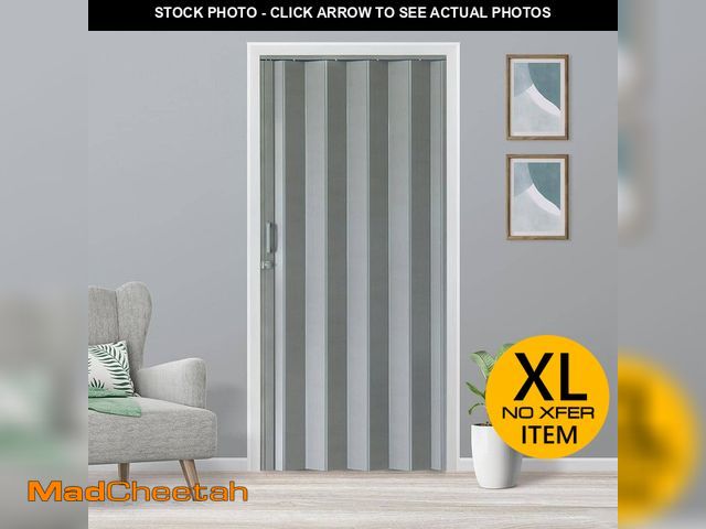 Lot 74-13047183 - Everbilt Accordion Door Saturn Linen Light Grey 36 in. x 80 in. - UNUSED