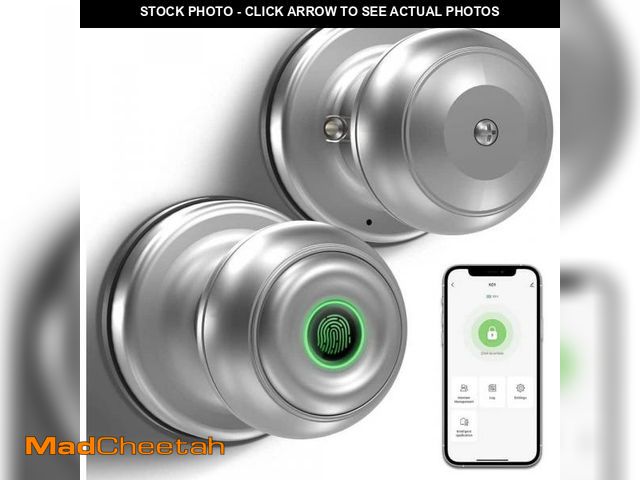 Lot 74-12464063 - WRIGHTMASTER 3 in 1 Aluminum Smart Lock Deadbolt with App Biometric Door Knob, Keyless Entry Door Lo...